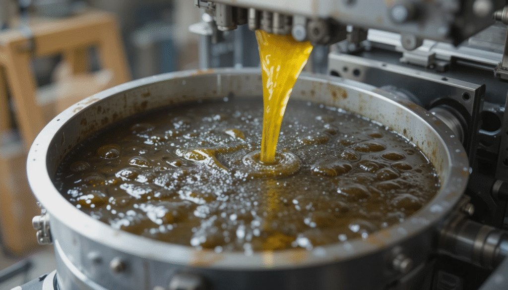 Step by step cold pressed oil manufacturing process collage