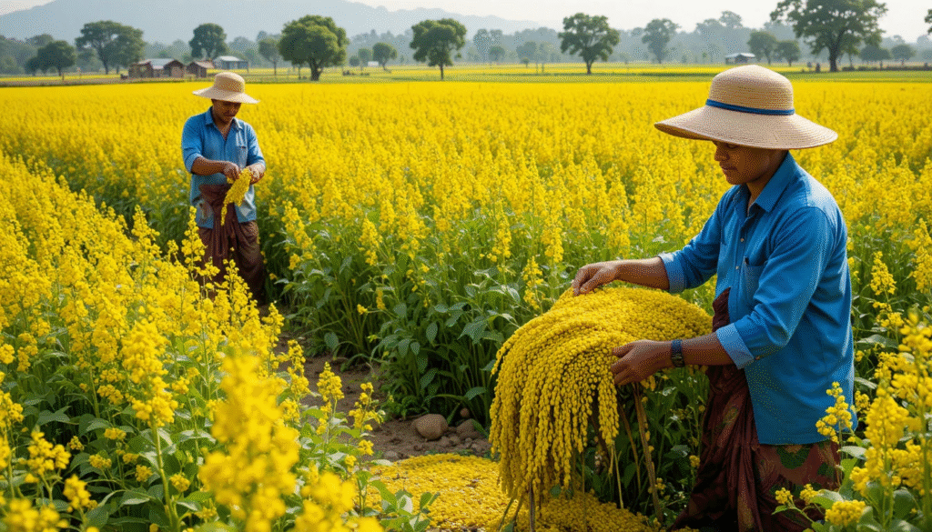 Quality check of oil seeds at farm and procurement process