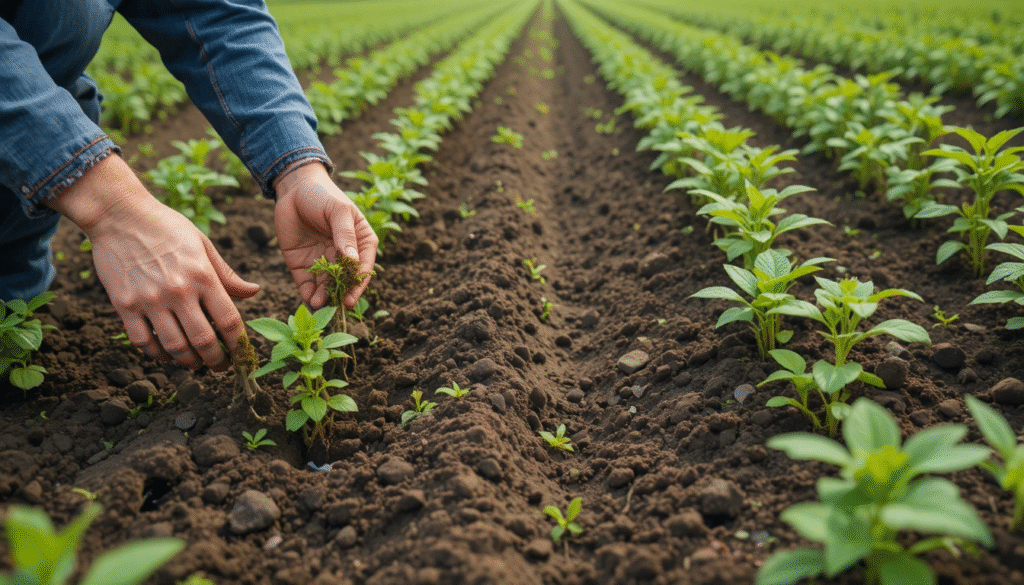 Stevia planting process showing proper techniques and spacing