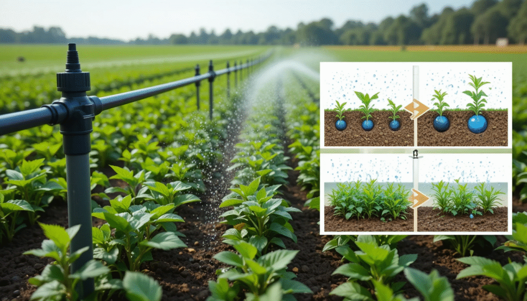 Drip irrigation system for efficient water management in stevia farming