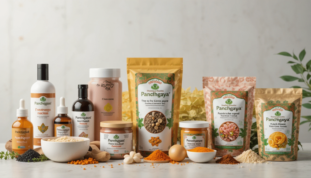 Panchgavya products made from cow dung and other cow products