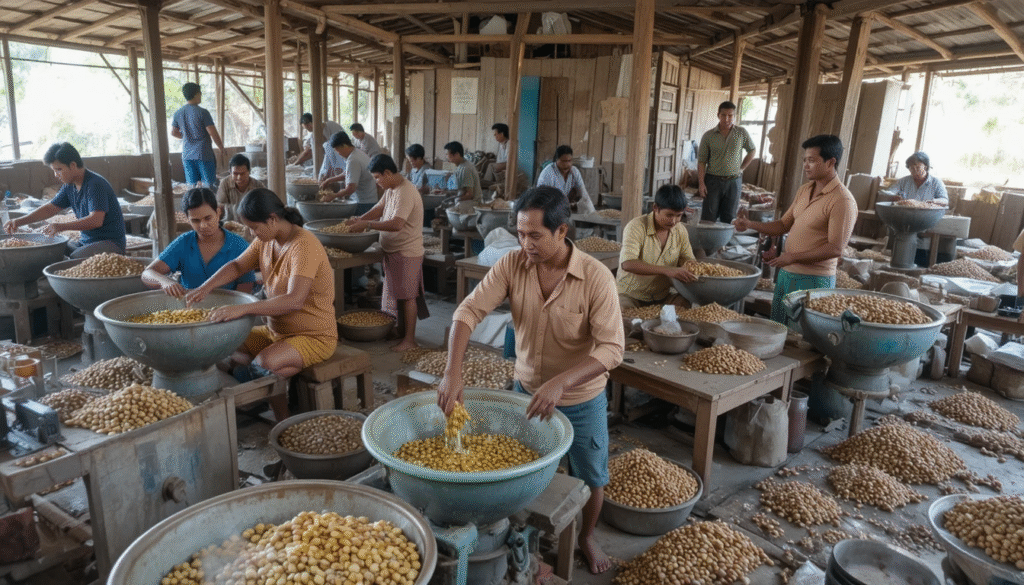 Betel nut processing methods and value addition