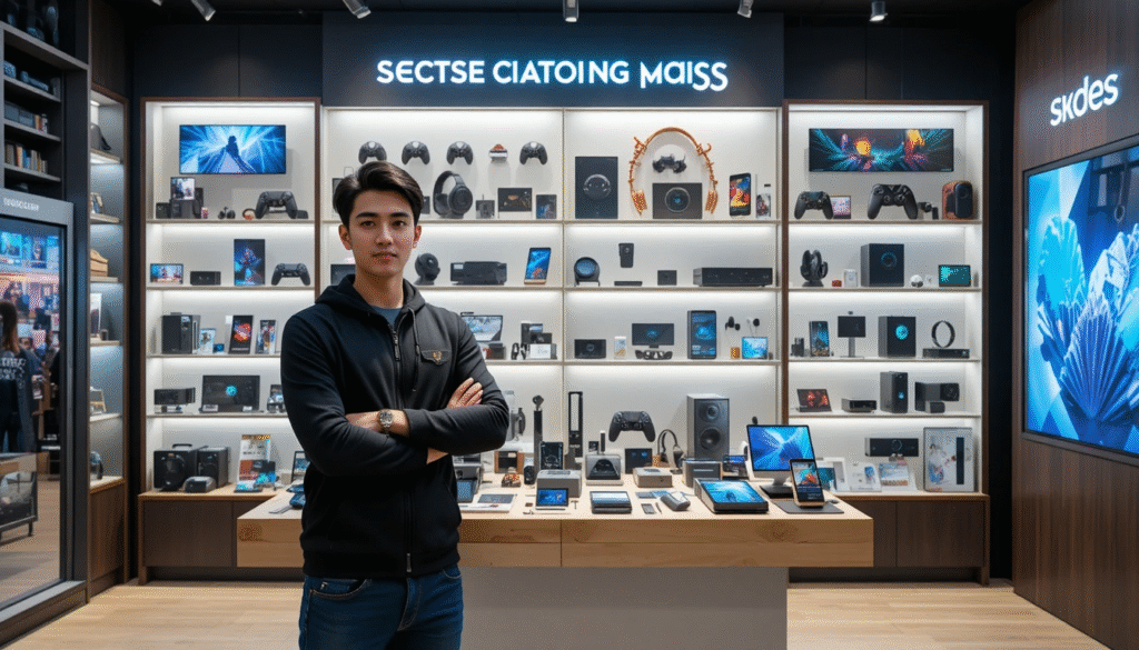 Best selling gadgets 2025 display in modern electronics store