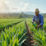 Successful aloe vera farming showing high yield and profit potential per acre
