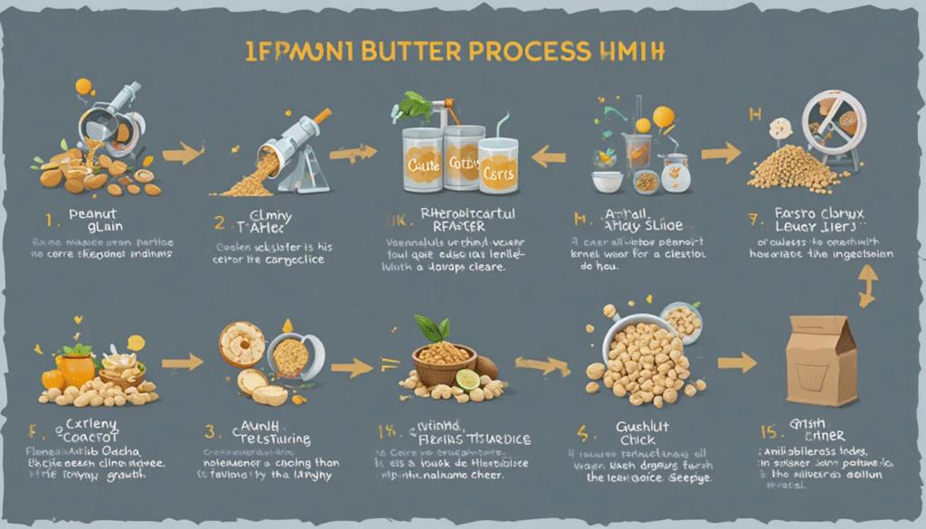 Peanut butter business manufacturing process step by step visual guide